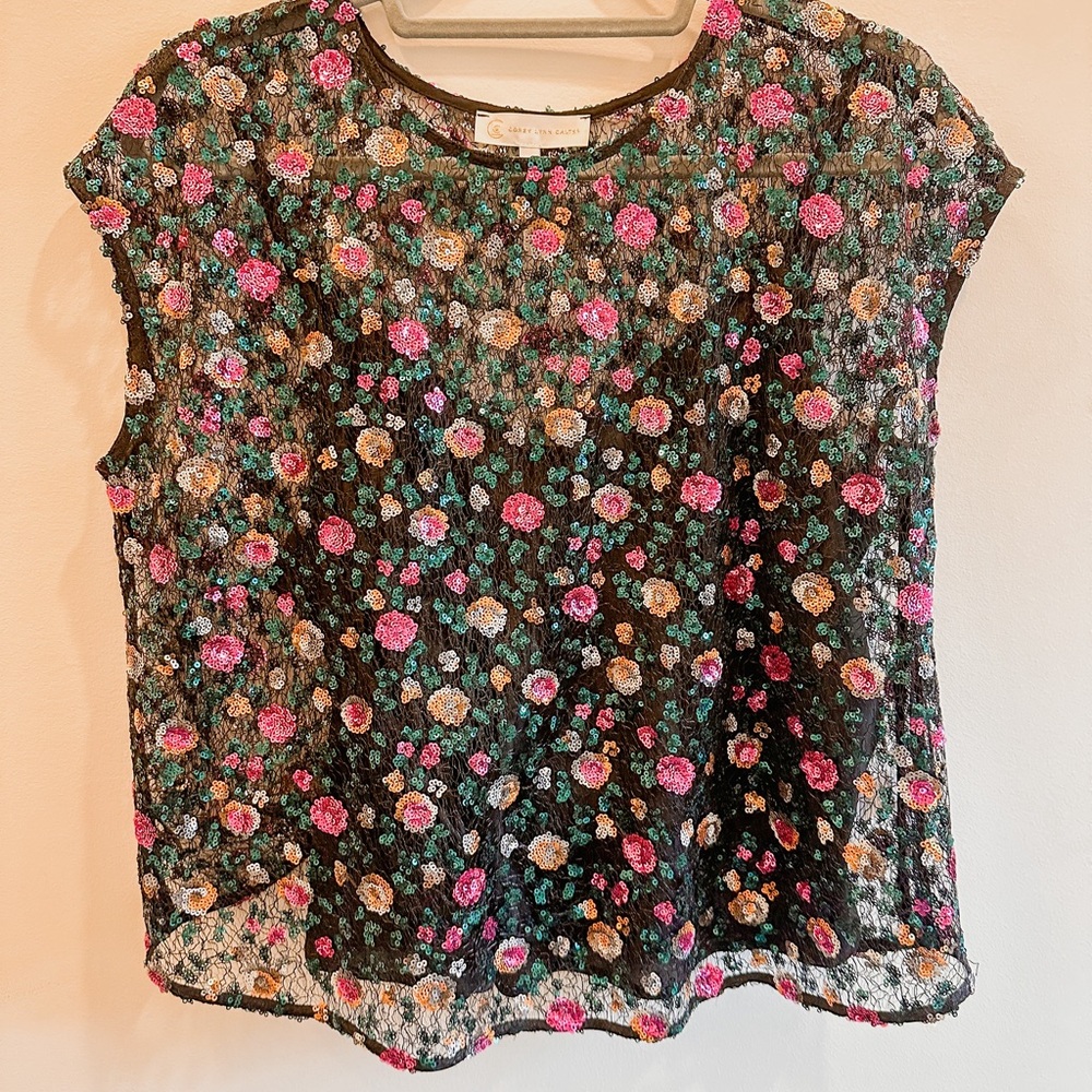 Corey Lynn Calter Sequin Top